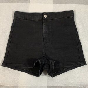 Topshop Moto Black Denim Joni Shorts